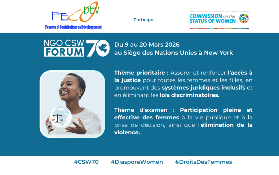 Couverture d'article FECODEV à la CSW70
